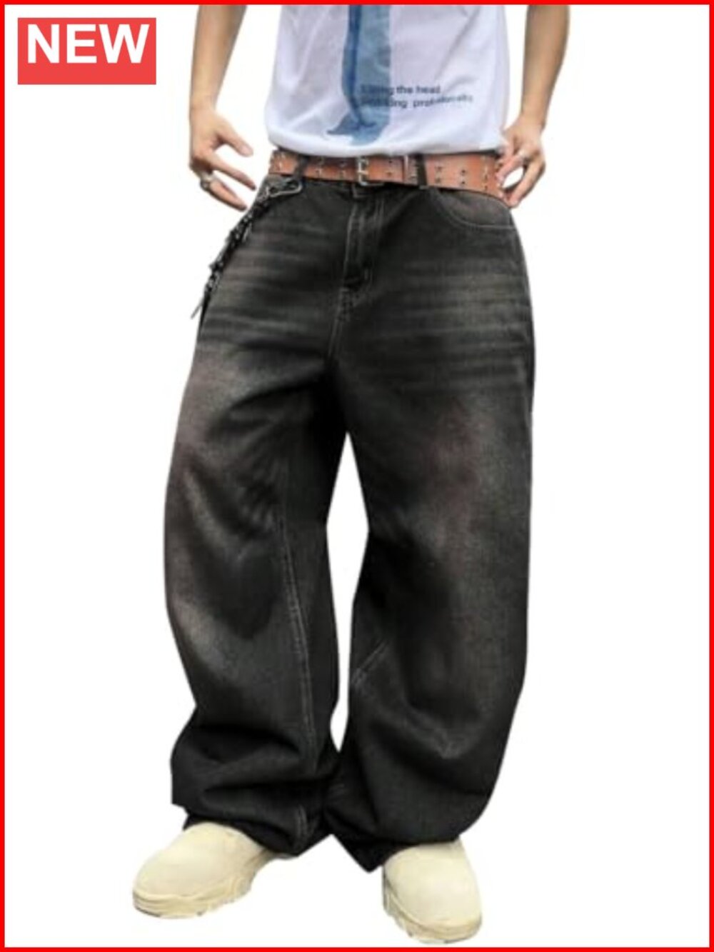 Y2k Skater Baggy Jeans Wide Leg Vintage Loose Fit Denim Pants